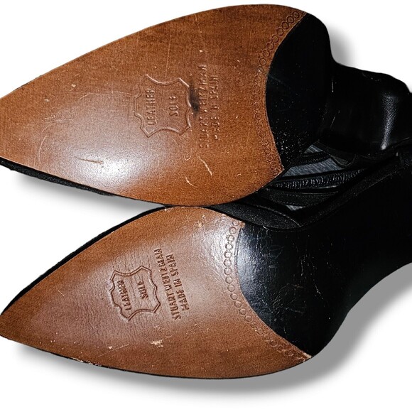 Stuart Weitzman Womens Black Dress Shoe Pointed Toe Ankle Strap Buckle Sz 9.5 - Picture 11 of 11